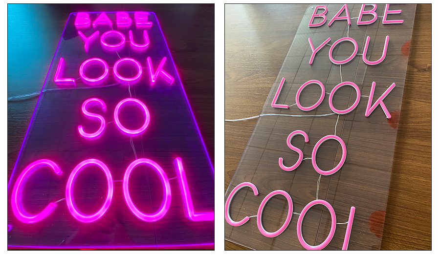 Custom Babe You Look So Cool Led Neon Sign