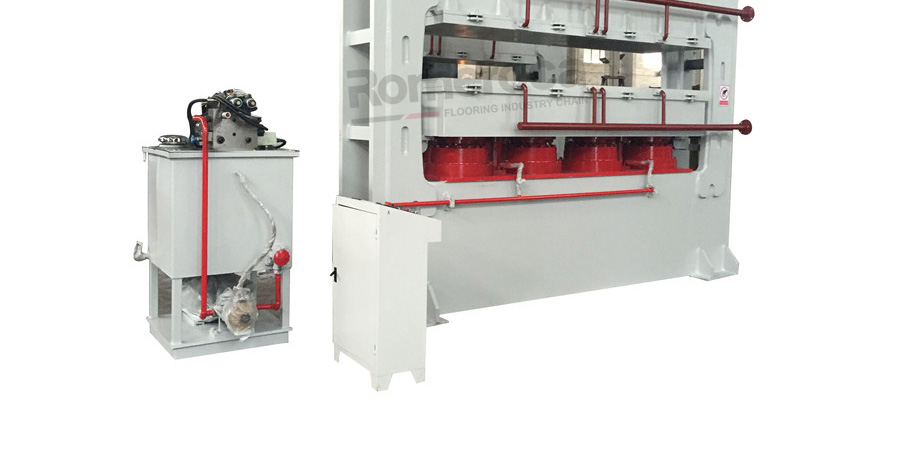 Short-cycle hot press machine for laminate flooring production line-