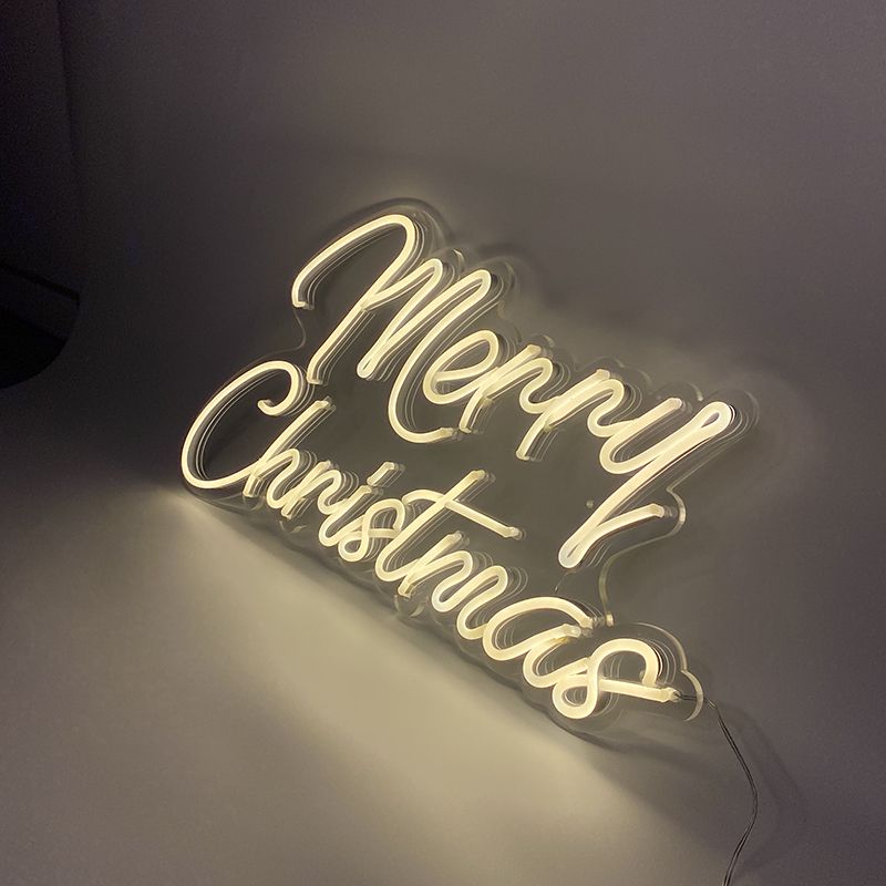 Merry Christmas Neon Sign Clothing Store