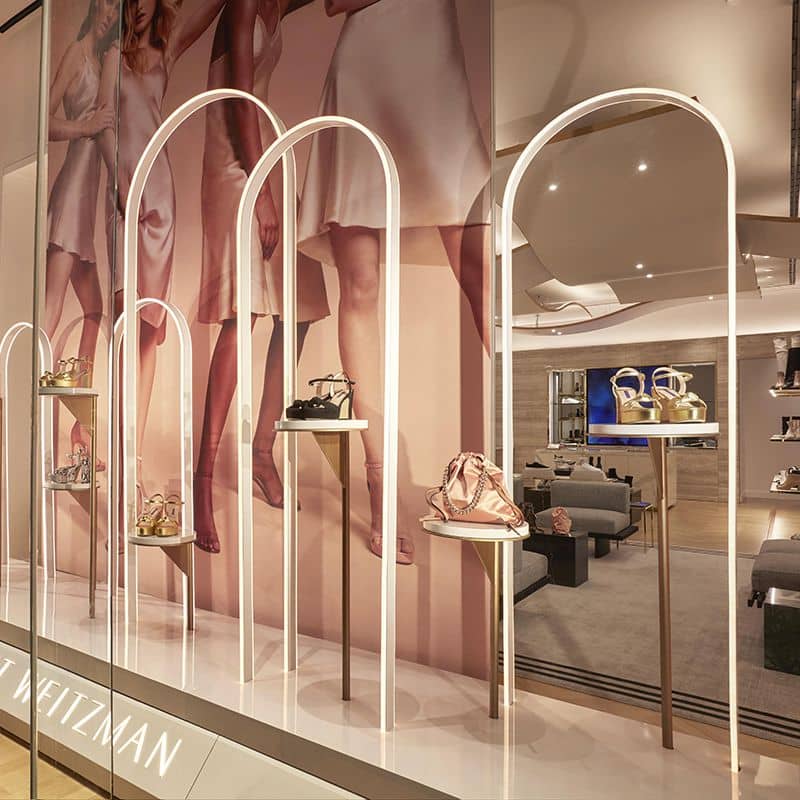 Stuart Weitzman Neon Light Window Display