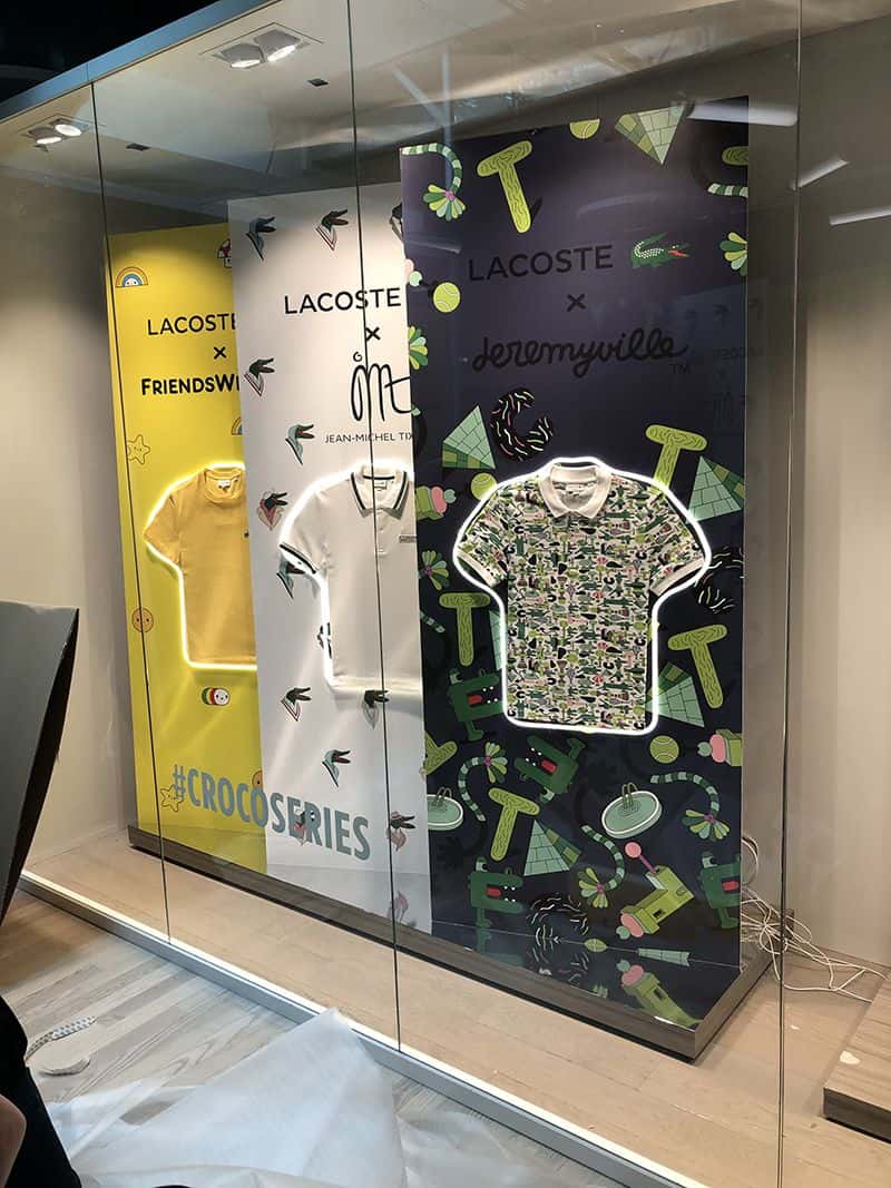 LACOSTE Neon Light Window Display