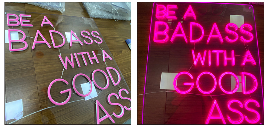 Custom BE A BAD ASS WITH A GOOD ASS LED Neon Sign-