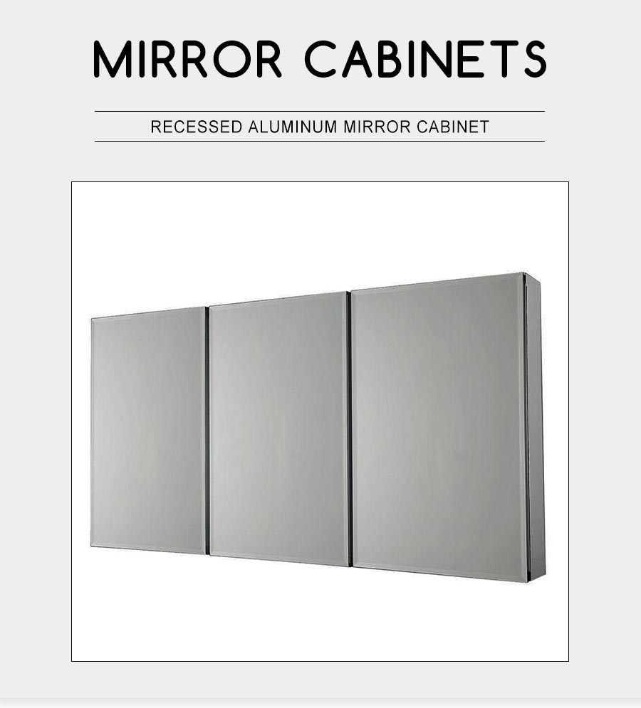 Aluminium Bathroom Mirror Cabinet