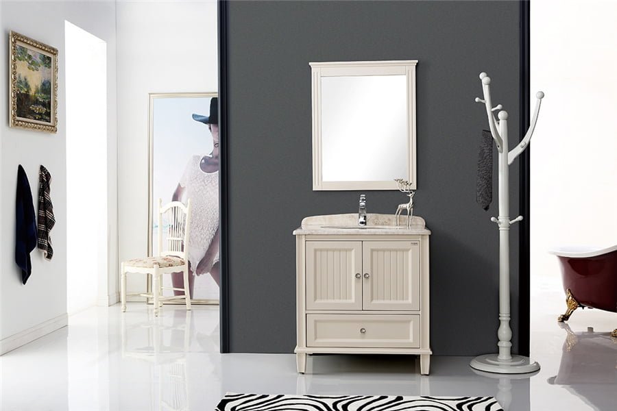 Customized American Style Bathroom Vanities-China Bathroom Furniture American Antique Modern bathroom vanity cabinet Manufacturers & Suppliers