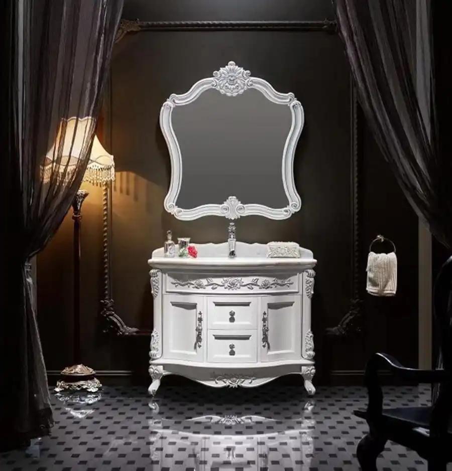 Antique Style Solid Wood Bathroom Vanity Antique Style Solid Wood Bathroom Vanity