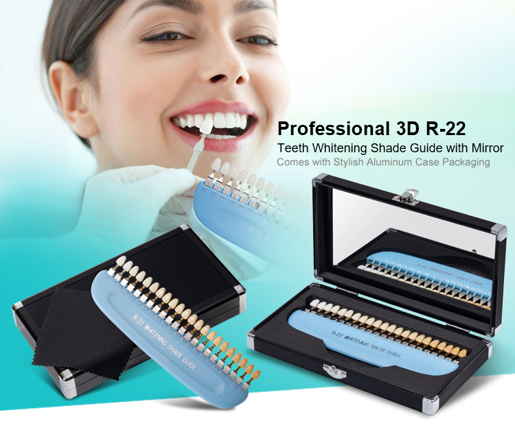 Teeth whitening Shade Guide in Aluminum case-