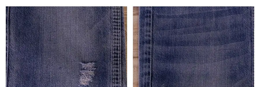 Poids léger lavé denim 100% Coton Tissu Matériau Double Face Haute Qualité.