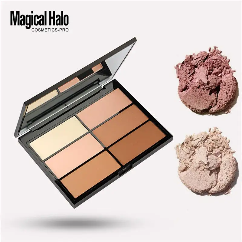 2020 New Powder Makeup Wholesale Shining Highlight Powder Foundation Pressed Private Label Waterproof Makeup Compact Powder
