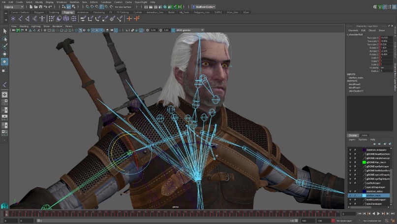 Game character processing from Autodesk