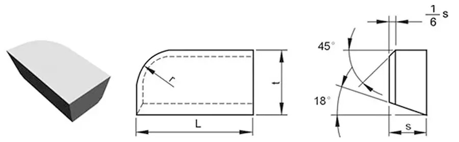 Brazed Tool Tungsten Carbide Brazed Tips Type B-