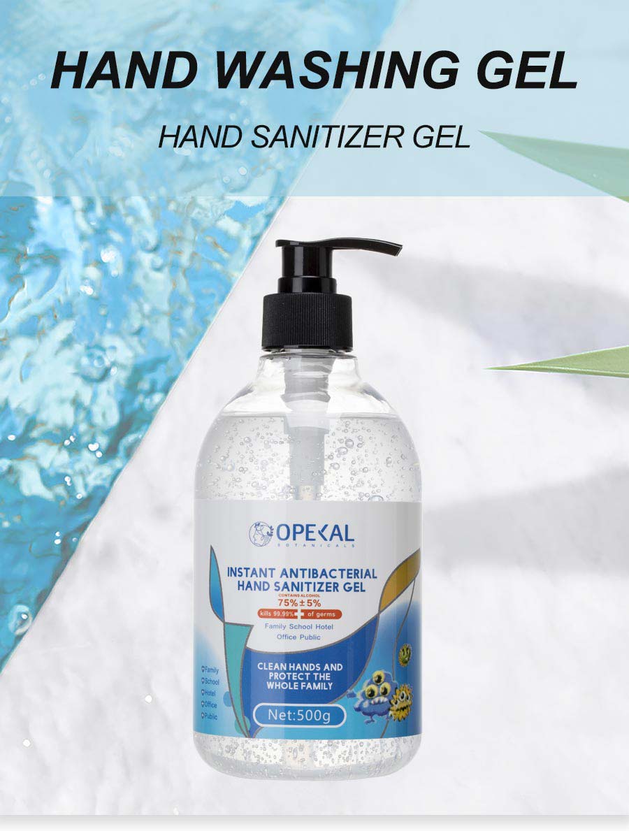 FDA/CE/MSDS 500ml Hand Sanitizer Antibacterial Disinfectant Gel Kills