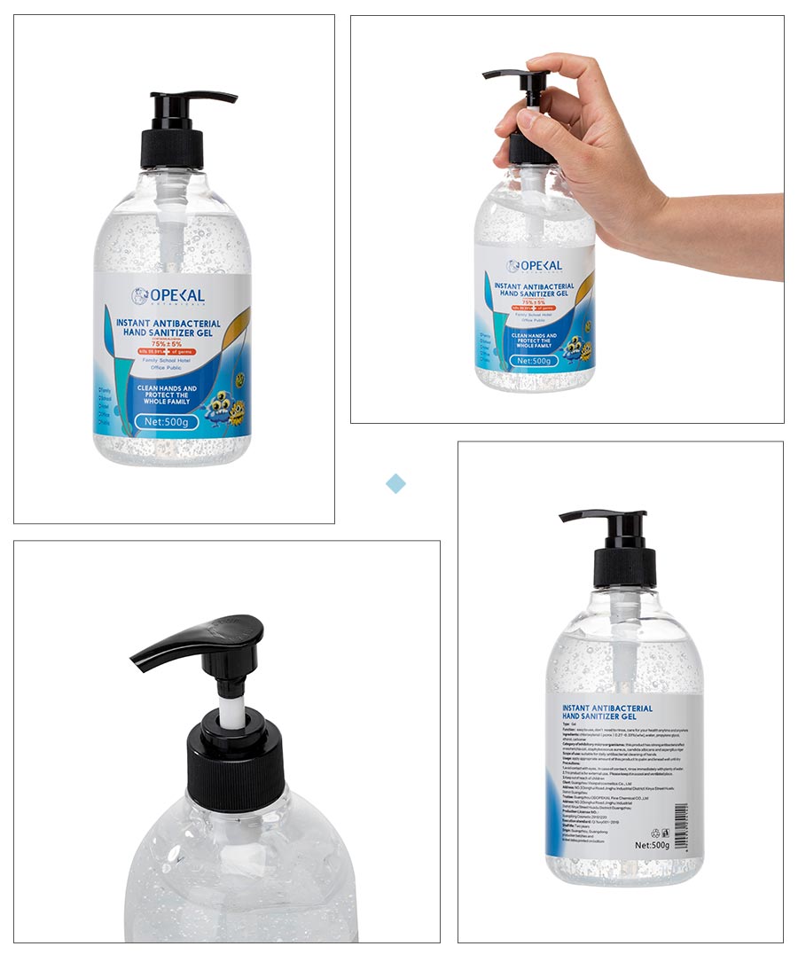 FDA/CE/MSDS 500ml Hand Sanitizer Antibacterial Disinfectant Gel Kills