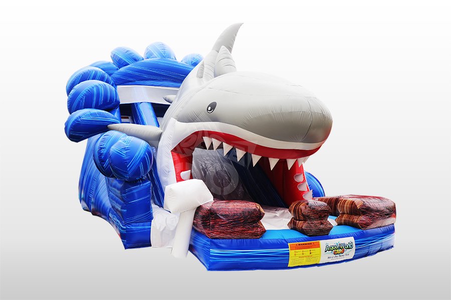 inflatable shark slide