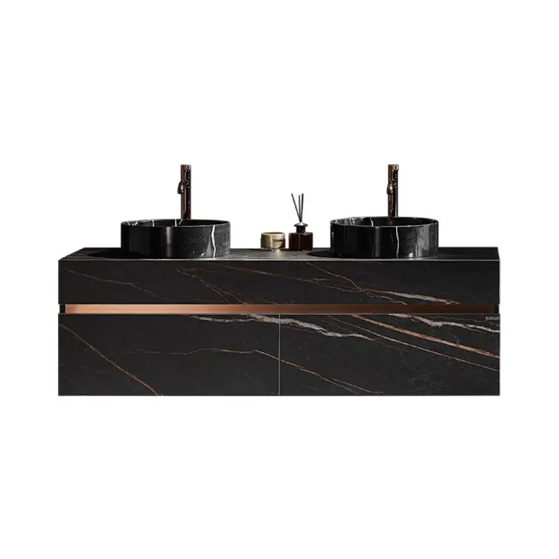 Black Double Sink Bathroom Vanity