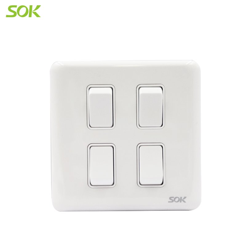 4 Gang One Way Switch | 4 Gang 1 Way Switch Connection Wiring / How to ...