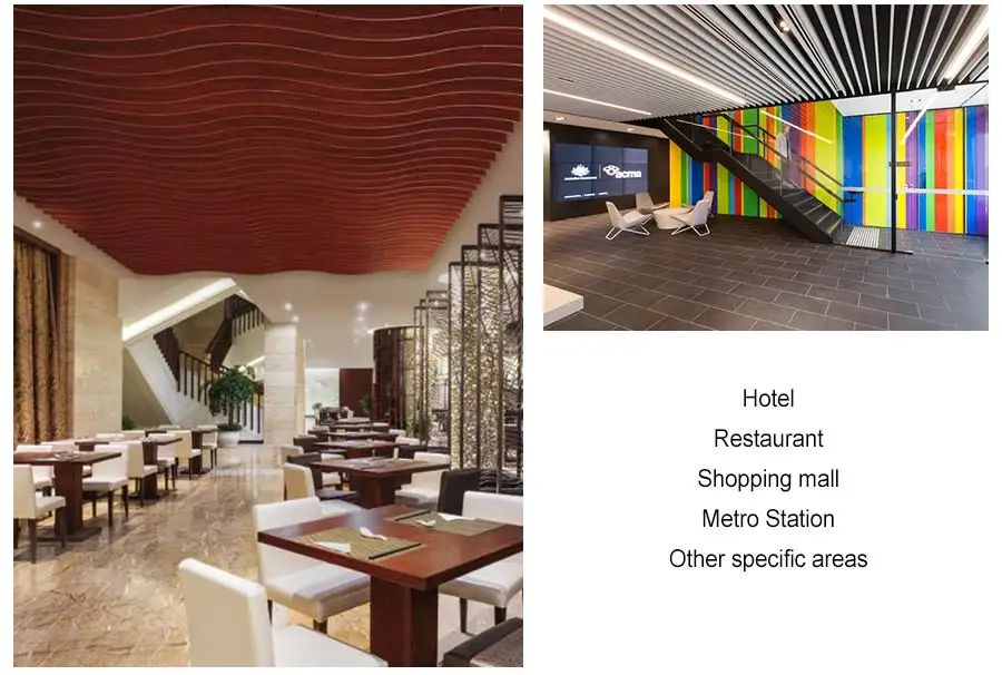 Metal Aluminum Tube Baffle Ceiling-