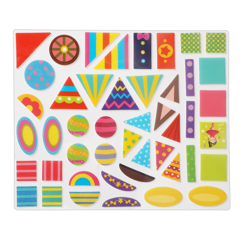 Shape Builder Sticker Custom Design Shape Kids Learning Removable Stickers