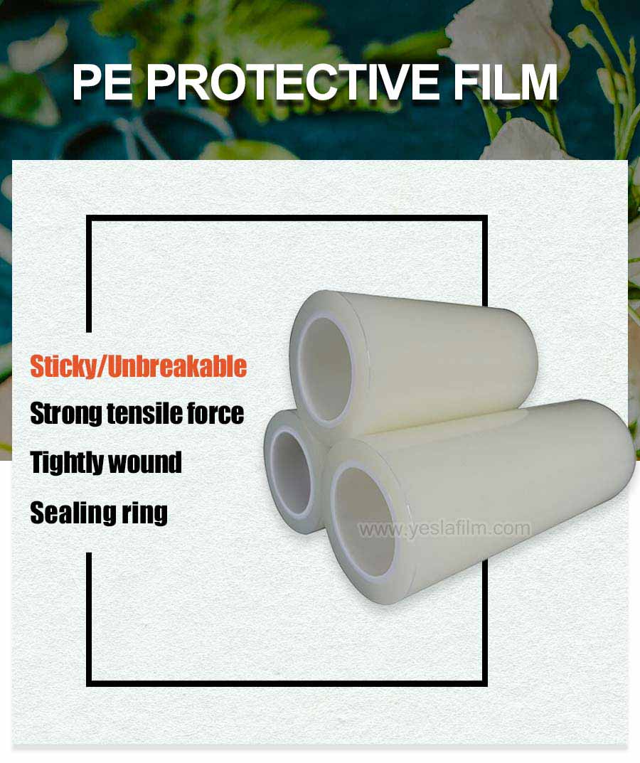 PE Protective Film For Mirror Safety Backing