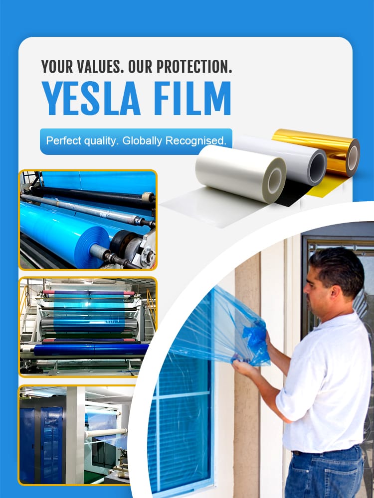 Fabricants et fournisseurs de ruban de film PVC bleu adhésif